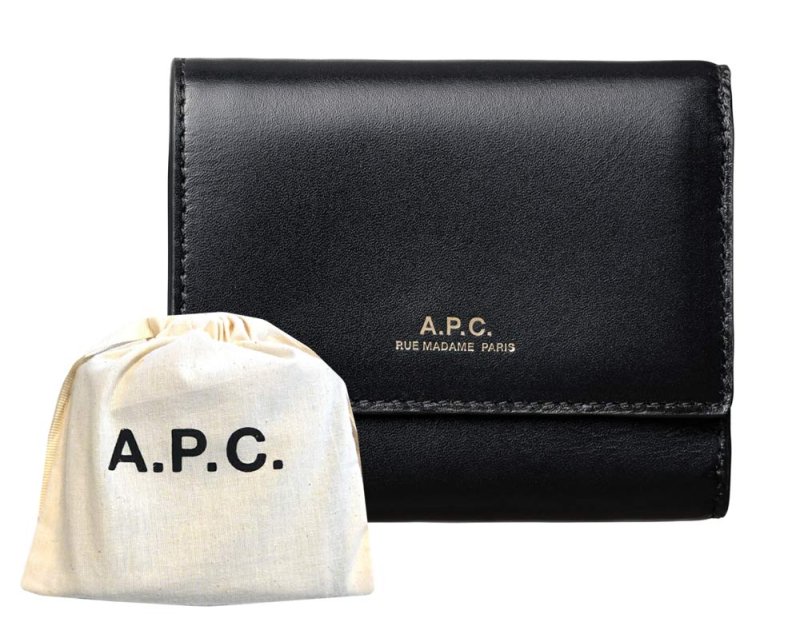 A.P.C.(アーペーセー) 三つ折りレザー財布 コンパクトウォレット LOIS