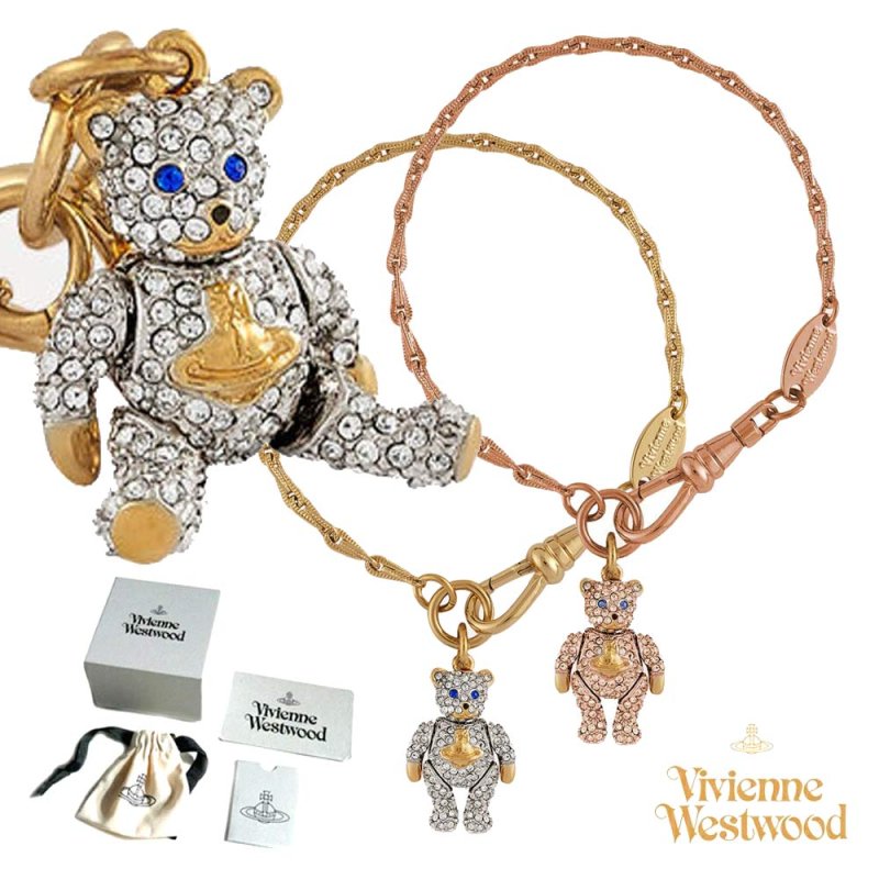 ヴィヴィアンウエストウッド クリスタルテディベア ブレスレット LITTLE PAVE TEDDY BRACELET（Vivienne  Westwood）