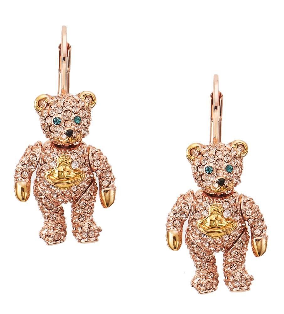 【限定セール！】 ヴィヴィアンウエストウッド クリスタルテディベア ピアス アクセサリー