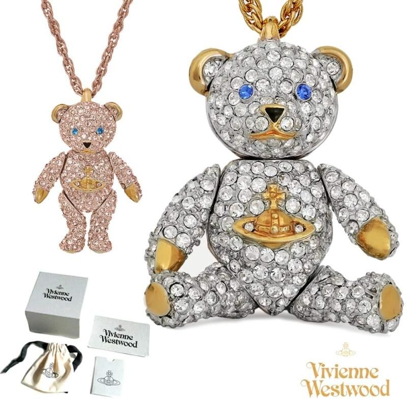 ヴィヴィアンウエストウッド クリスタルテディベアペンダント TEDDY PENDANT ロングネックレス（Vivienne Westwood）