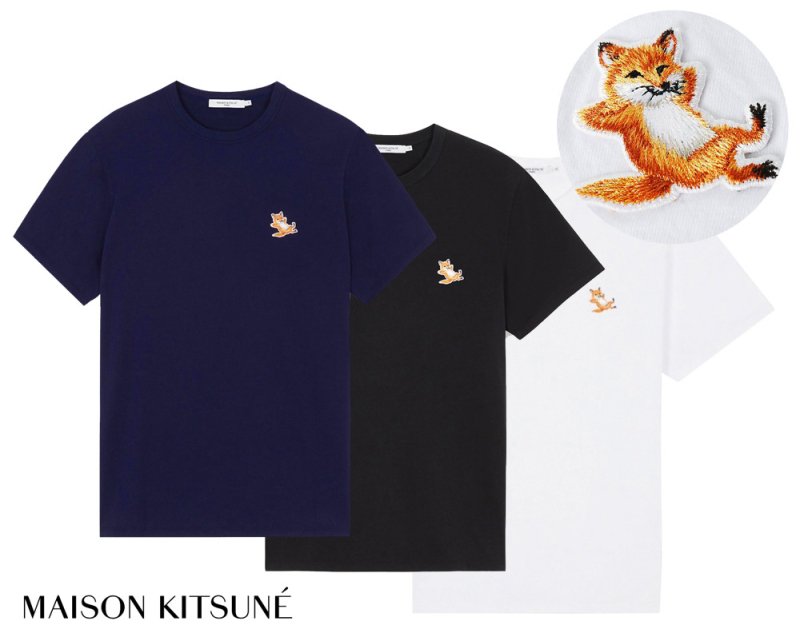 メゾンキツネ（MAISON KITSUNE）Tシャツ チラックス フォックス パッチ