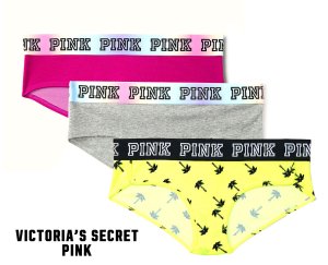 クリアランス/ヴィクトリアシークレットPINK（VictoriasSecretPINK）ショーツ ロゴ入り パンツ 下着 インナー レディース Logo Hipster Panty
