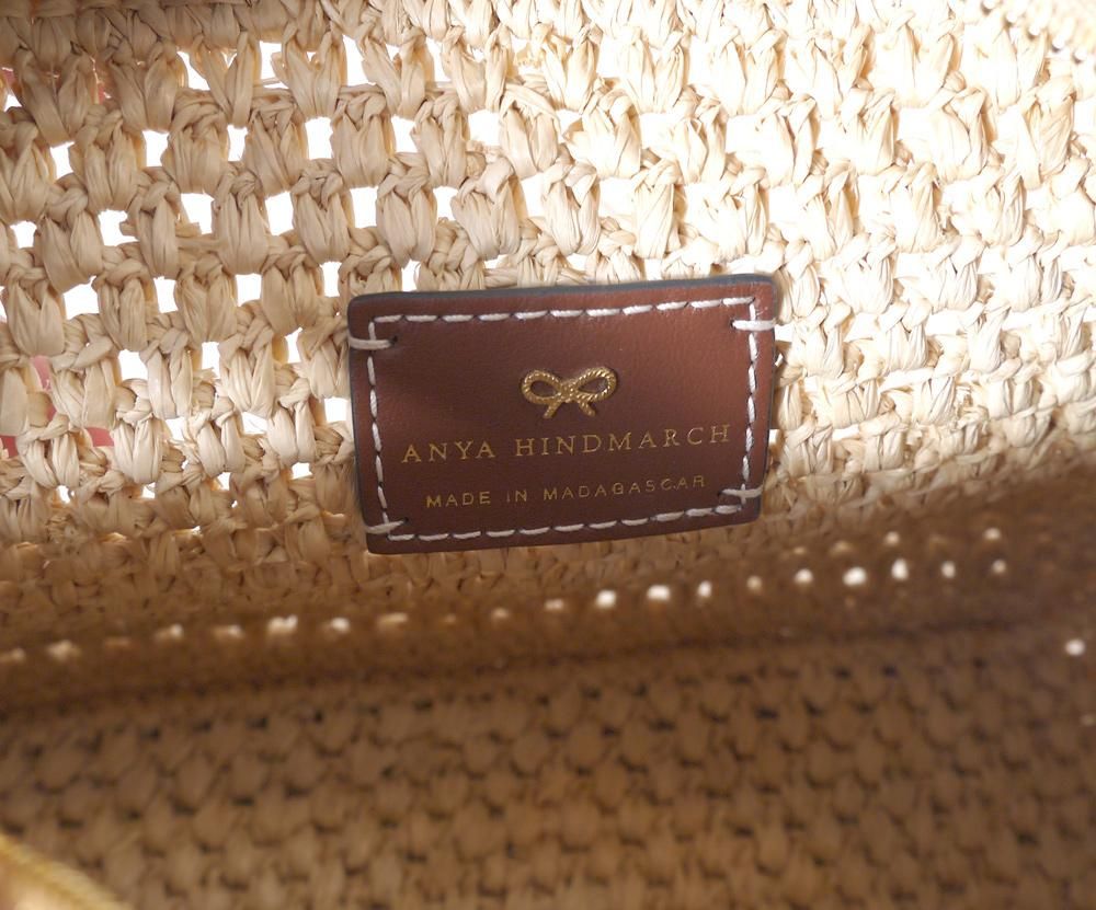 ANYA HINDMARCH アニヤハインドマーチ ラフィア アイズ クロス