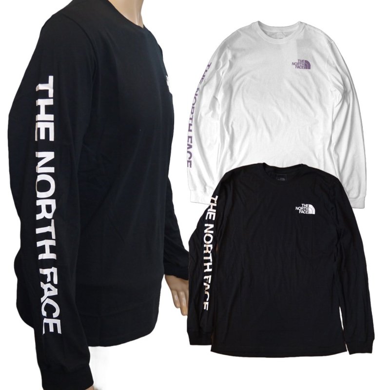 ザ ノースフェイス THE NORTH FACE メンズ ロングTシャツ 長袖 ロンT 袖ロゴ ロゴプリント クルーネック NF0A811P  Men's L/S Sleeve Hit Graphic Tee