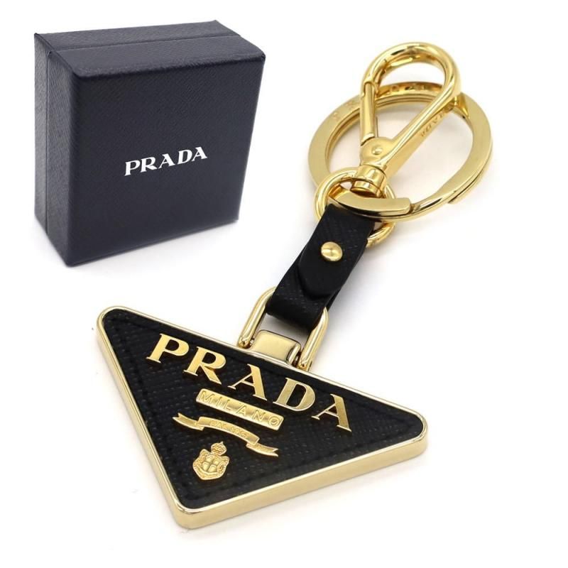 PRADA プラダ チャーム イタリア限定 プラダ星型 キーリング 黒