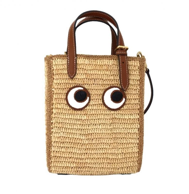 アニヤハインドマーチ　ラフィア　ショルダー　保存袋付き　かご　カゴバック アニヤハインドマーチ ラフィア ショルダー 保存袋付き かご カゴ