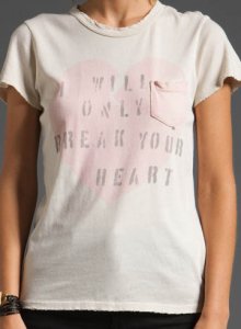 ジャンクフード（Junkfood）Break your heartポケット付きTシャツ/アーモンド