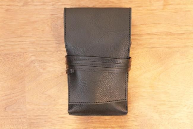 シザーケースNatural5丁黒革フタあり - シザーケース屋ドットコム