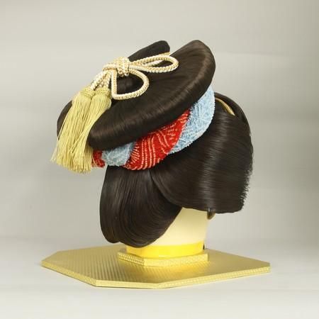 クラッセ ウイッグ職人が受注製作する本格花魁髷(横兵庫)、サイズ 