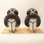 日本髪かつら 文金高島田 中サイズ 髪色:#2自然色 【中古かつら