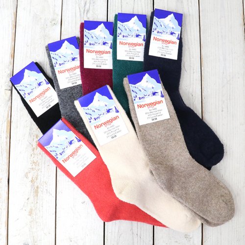 NORWEGIAN STYLEWOOL RIB SOCKS#4480