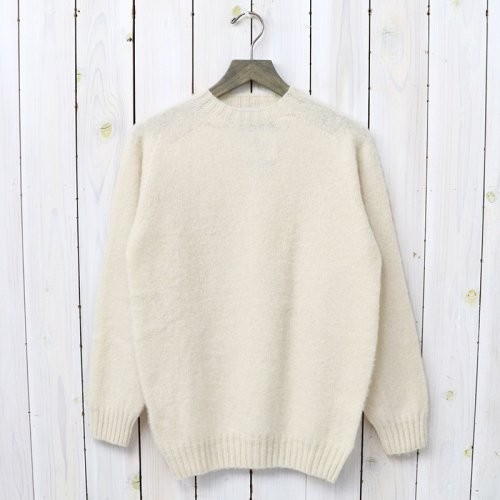 John TullochSEAM FREE HEAVY BRUSH CREW NECK SADDLE SHOULDER P/O(CREAM)