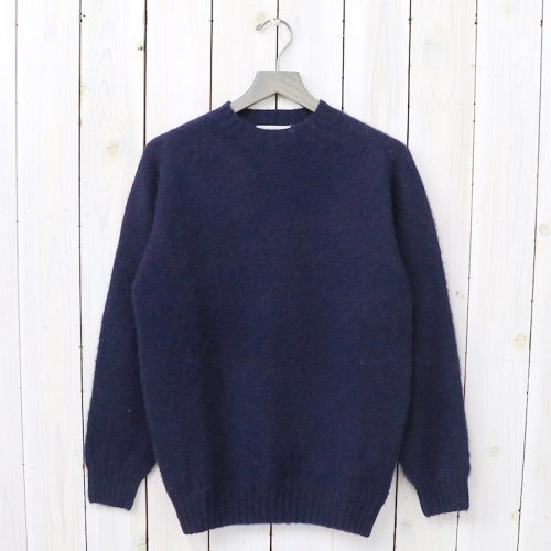 John TullochSEAM FREE HEAVY BRUSH CREW NECK SADDLE SHOULDER P/O(NEW NAVY)