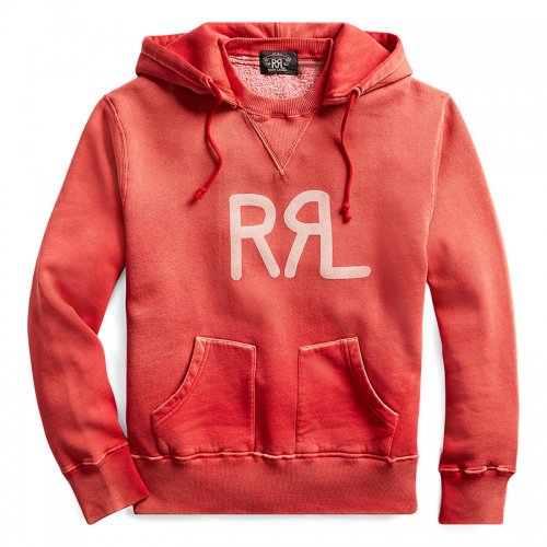 Double RLLOGO FLEECE HOODIE(FADED RED)