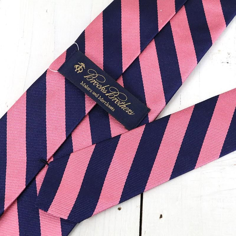 Brooks Brothers (ブルックスブラザーズ)『BB#4 ガードストライプ レップタイ』(Pink/Navy) - REGGIE ショップ  通販