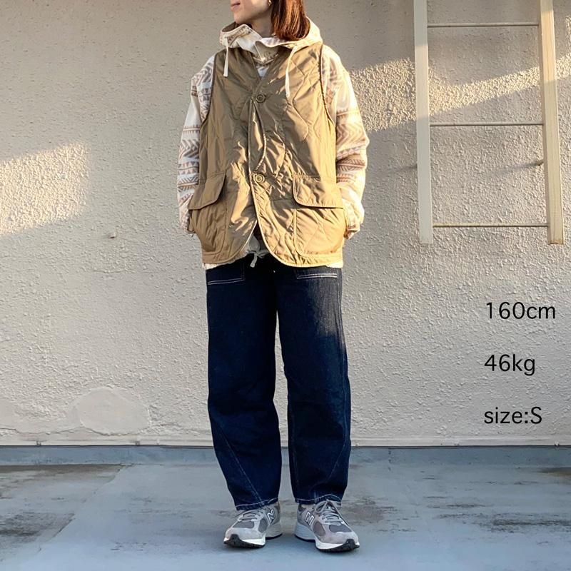 SASSAFRAS (ササフラス)『GARDEN TOUGH VEST(POLYESTER QUILTING)』(DARK KHAKI) - REGGIE ショップ 通販 SASSAFRAS (ササフラス)『GARDEN TOUGH VEST(POLYESTER QUILTING)』(DARK KHAKI) - REGGIE ショップ 通販