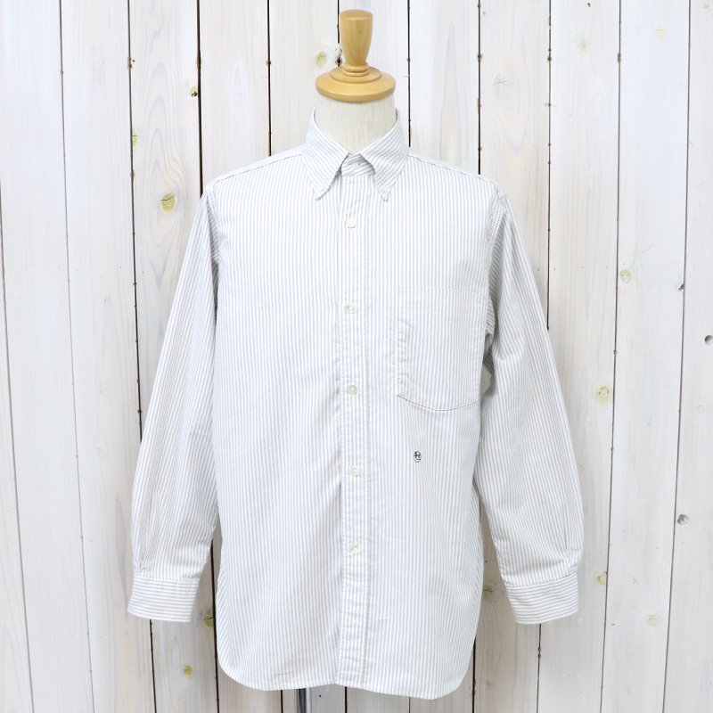 nanamica (ナナミカ)『Button Down Stripe Wind Shirt』(Gray 