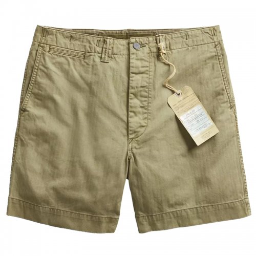 Double RLHERRINGBONE TWILL FIELD SHORT(OLIVE)