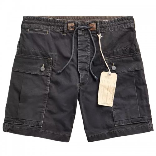 Double RLPOPLIN CARGO SHORT(BLACK)