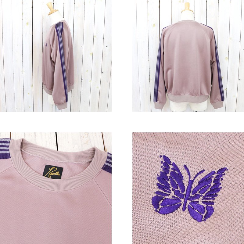 シャツ Needles - TRACK CREW NECK SHIRT POLY SMOOTH purpleの通販 by