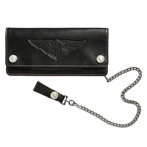 Double RLLEATHER CHAIN WALLET(BLACK)