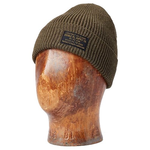 Double RLCOTTON WATCH CAP(OLIVE DRAB)