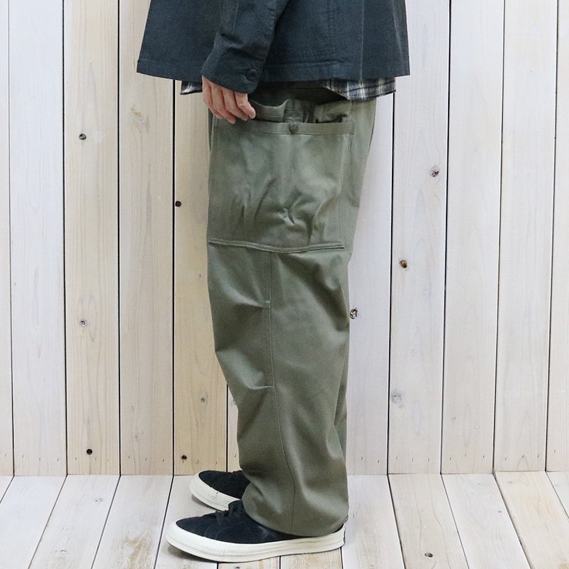 SASSAFRAS (ササフラス)『OVERGROWN PANTS(MILITARY SATIN)』(OLIVE