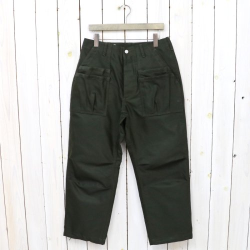 SASSAFRASOVERGROWN FATIGUE PANTS(GIZA COTTON MOLESKIN)(OLIVE)