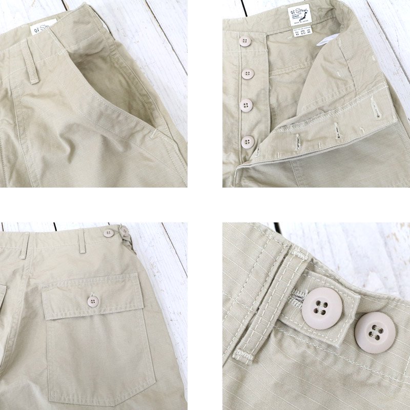 orSlow (オアスロウ)『US ARMY FATIGUE PANTS RIP STOP』(BEIGE) - REGGIE ショップ 通販