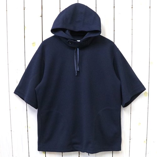 ENGINEERED GARMENTSShort Sleeve Hoody-Diamond Poly Knit(Dk.Navy)