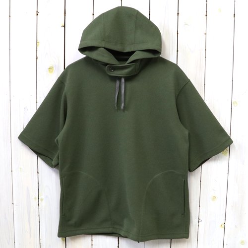 ENGINEERED GARMENTSShort Sleeve Hoody-Diamond Poly Knit(Olive)