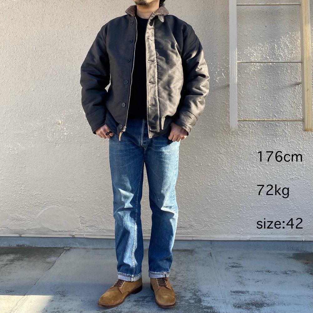 N-1 WINTER JACKET NAVY BLUE プリント有 サイズ42