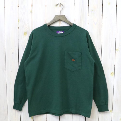 THE NORTH FACE PURPLE LABEL7oz L/S Pocket Tee(Green/Orange)