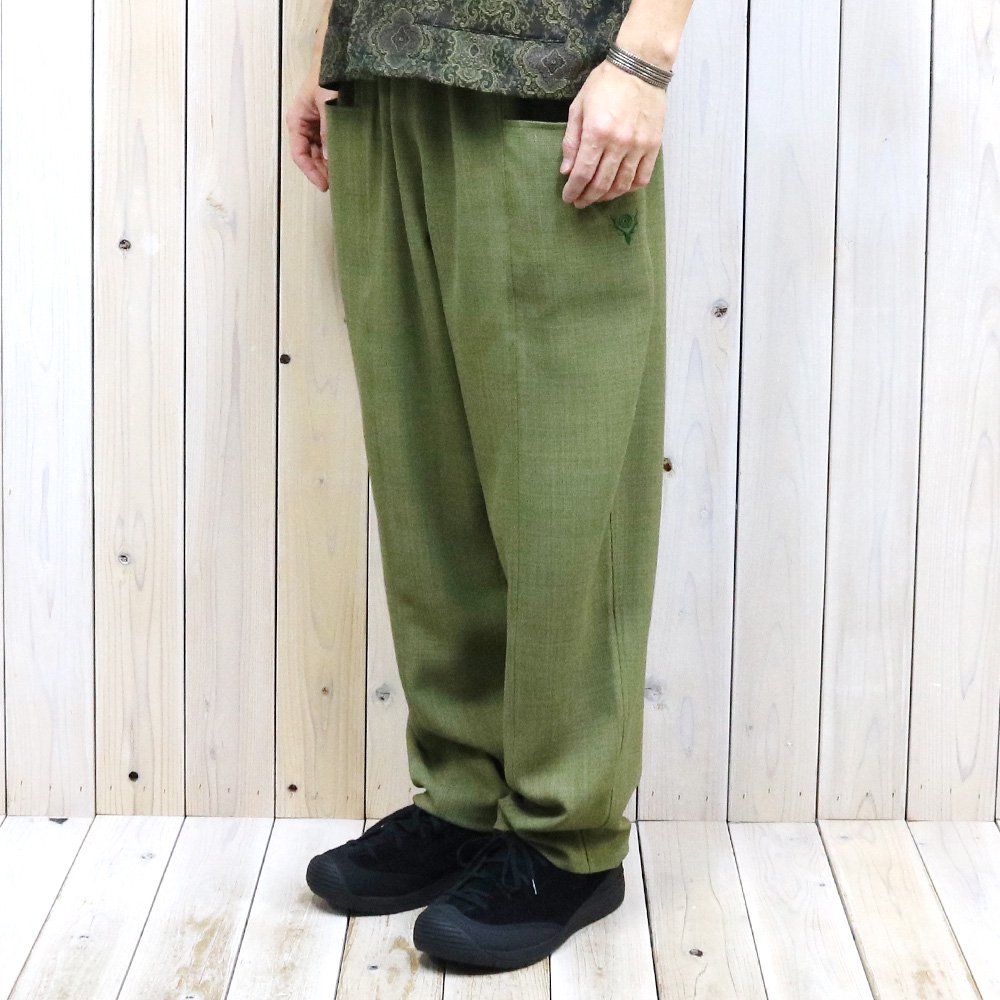 SOUTH2 WEST8 (サウス2 ウェスト8)『Army String Pant-Poly Oxford』(Green) REGGIE  ショップ 通販