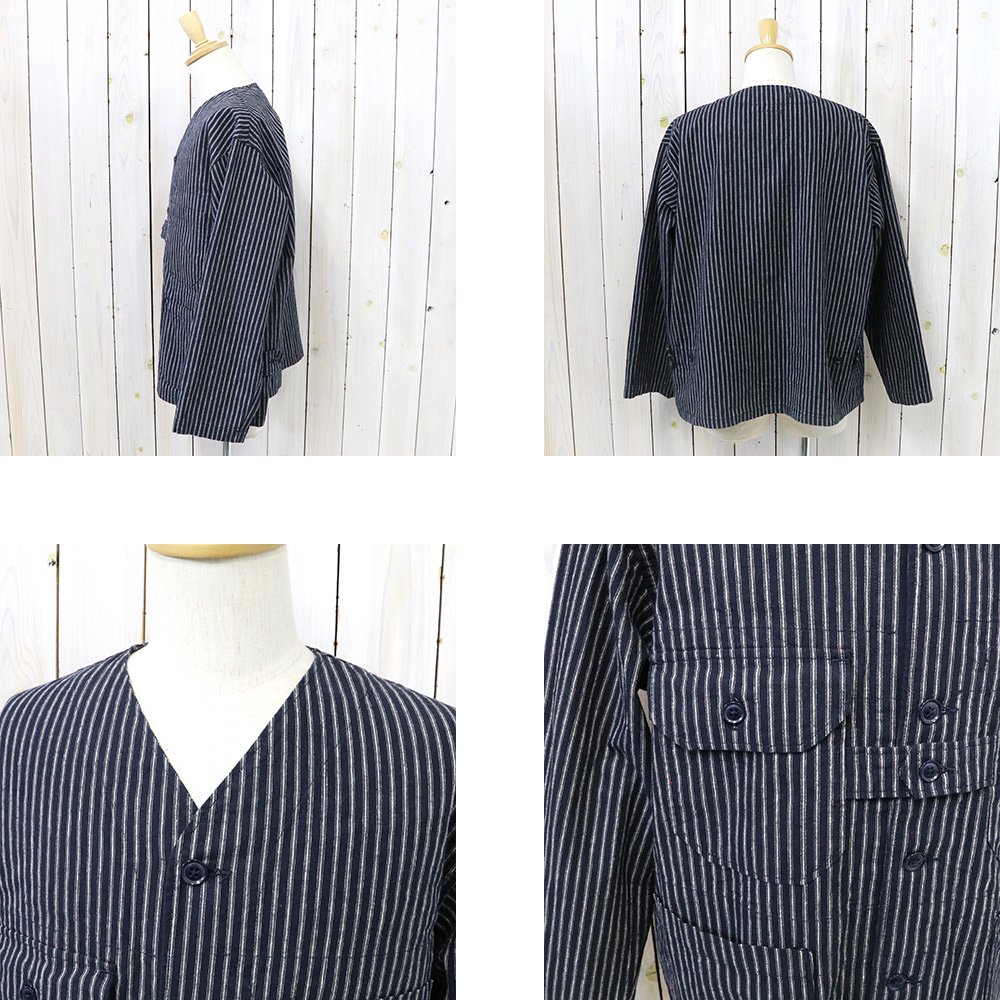 ENGINEERED GARMENTS (エンジニアド ガーメンツ)『Cardigan Jacket-LC Stripe』(Navy/Grey) -  REGGIE ショップ 通販