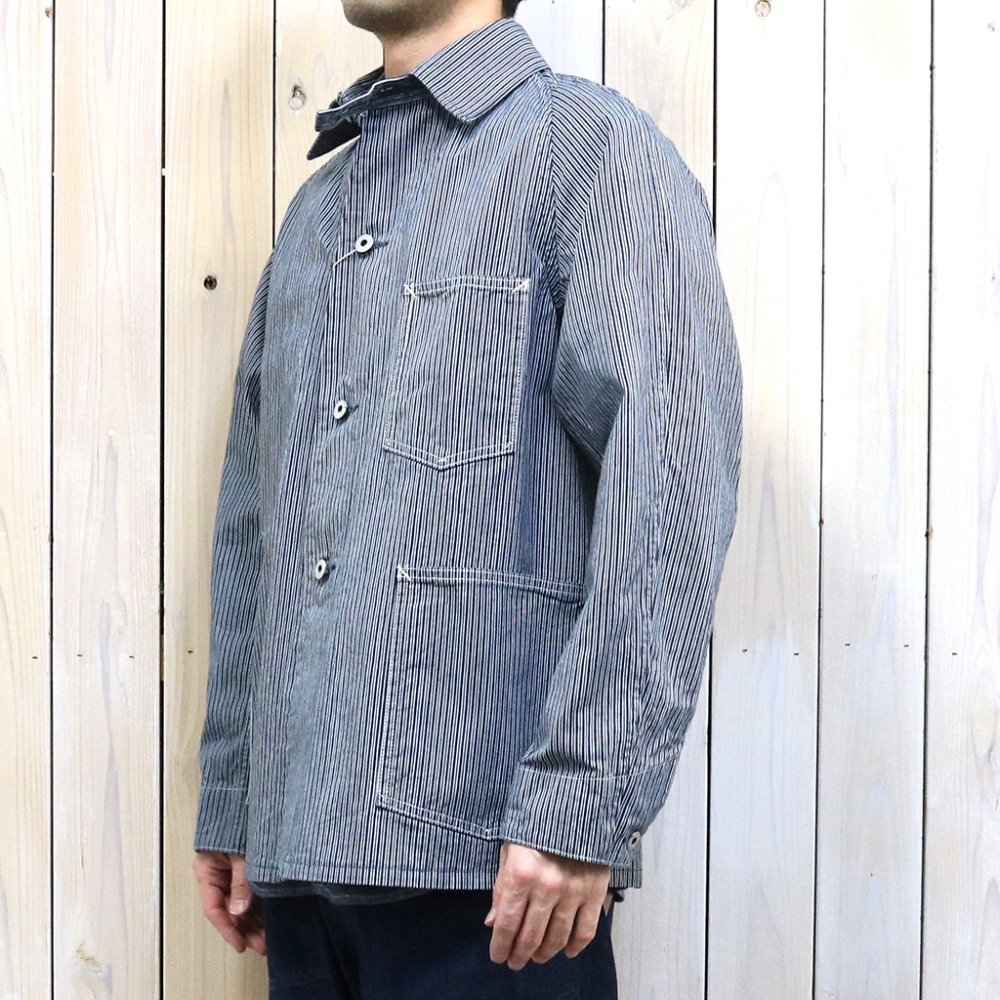 POST O'ALLS (ポストオーバーオールズ)『POST 43-reverse liberty stripe』(indigo) - REGGIE  ショップ 通販