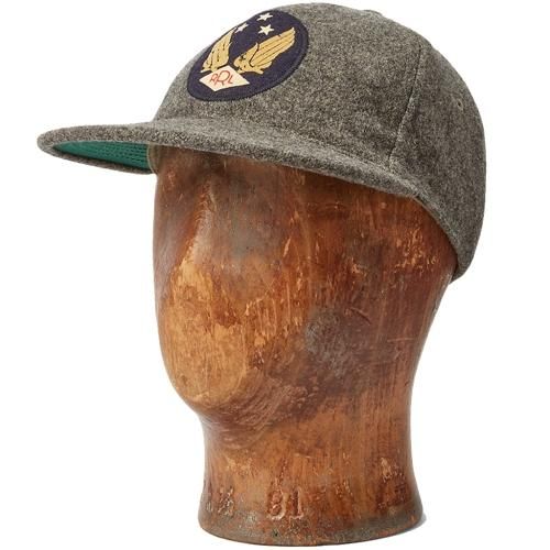 Double RLLOGO WOOL BLEND FELT BALL CAP(GRAY)