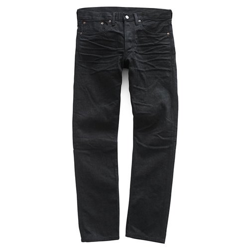 Double RLSLIM FIT BLACK SELVEDGE JEAN(WORN IN BLACK WASH)