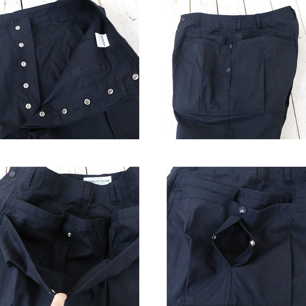 SASSAFRAS (ササフラス)『OVERGROWN HIKER PANTS(BAFU CLOTH)』(NAVY) - REGGIE ショップ 通販