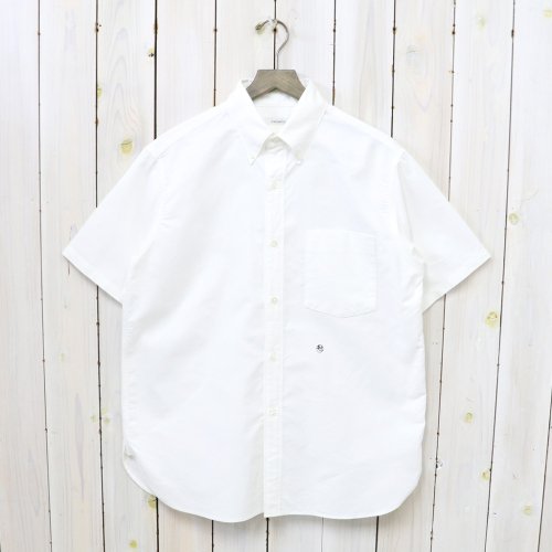 nanamicaButton Down Wind H/S Shirt(White)