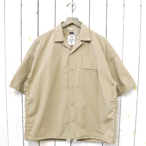 nanamicaOpen Collar Wind H/S Shirt(Camel)