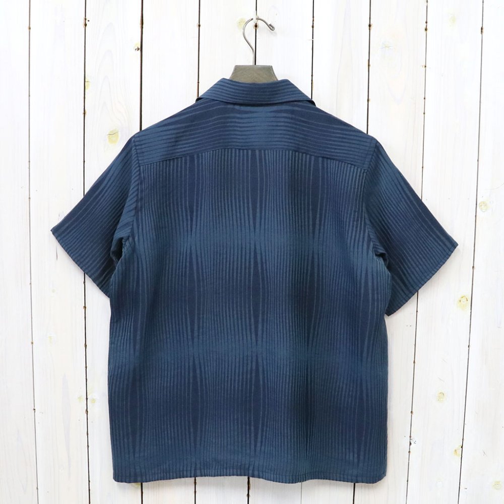 Needles (ニードルズ)『S/S Classic Shirt-R/N Wave Stripe Jq.』(Navy) - REGGIE ショップ  通販