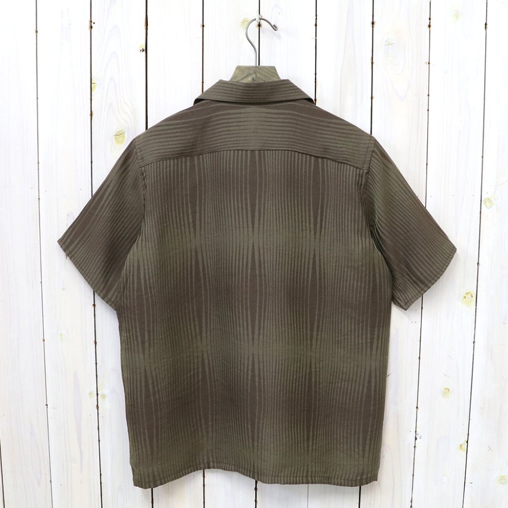 Needles (ニードルズ)『S/S Classic Shirt-R/N Wave Stripe Jq.』(Brown) - REGGIE ショップ  通販