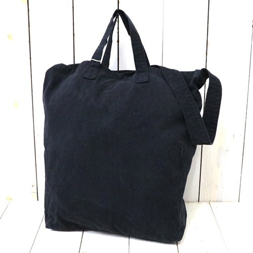 hobo2Way Tote Bag Cotton Canvas Vintage Wash(Black)