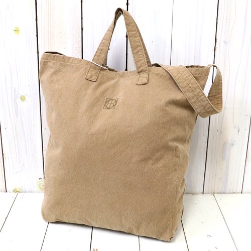 hobo2Way Tote Bag Cotton Canvas Vintage Wash(Camel)