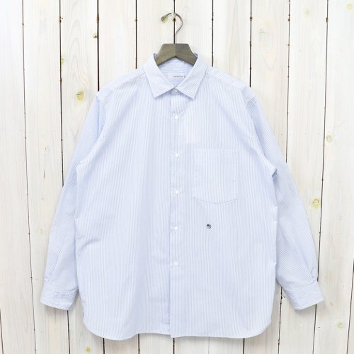 nanamica (ナナミカ)『Regular Collar Stripe Wind Shirt』(Sax
