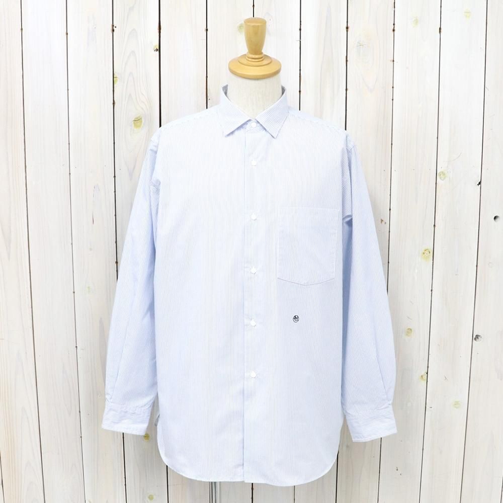 nanamica (ナナミカ)『Regular Collar Stripe Wind Shirt』(Sax