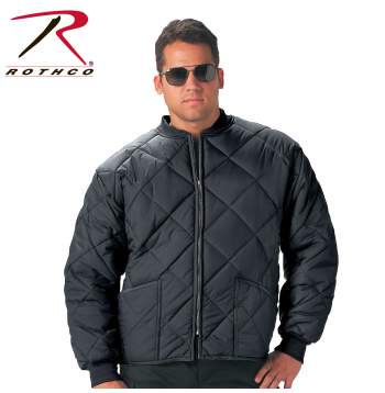 Rothco ロスコ　Diamond Nylon Quilted Flight Jacket　ブラック