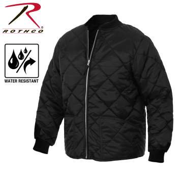 Rothco ロスコ Diamond Nylon Quilted Flight Jacket ブラック