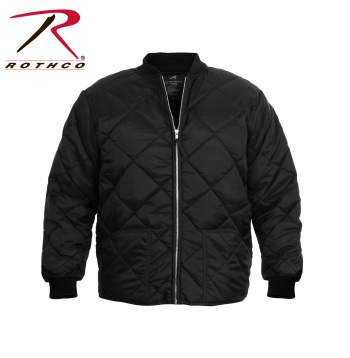 Rothco ロスコ Diamond Nylon Quilted Flight Jacket ブラック